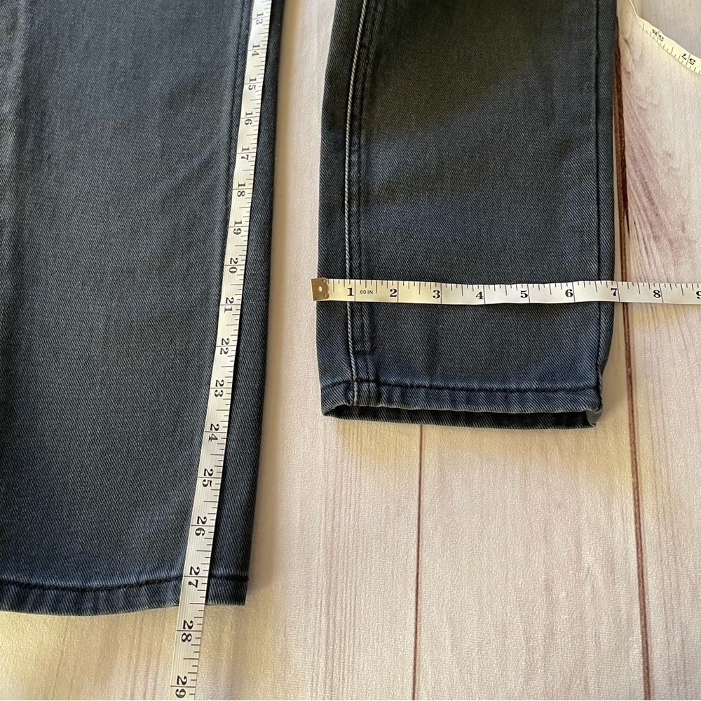 Denim Colab Boyfriend Jeans Women’s 8 Black Stonewashed Goth Grunge Distressed - Picture 15 of 16